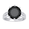 4.75CT Natural Black Diamond Solitaire Ring