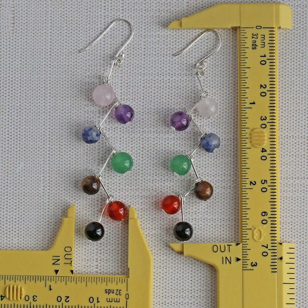 7 Chakra Drop Earrings