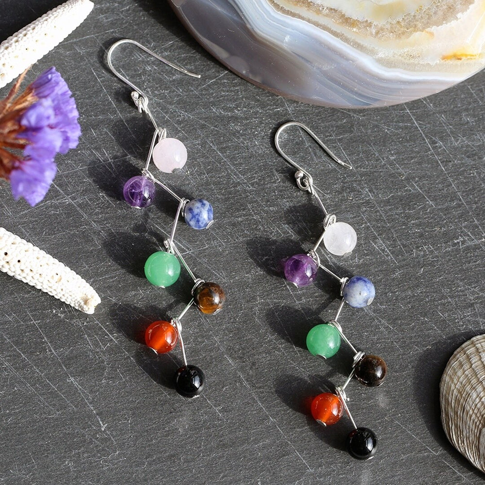 7 Chakra Drop Earrings