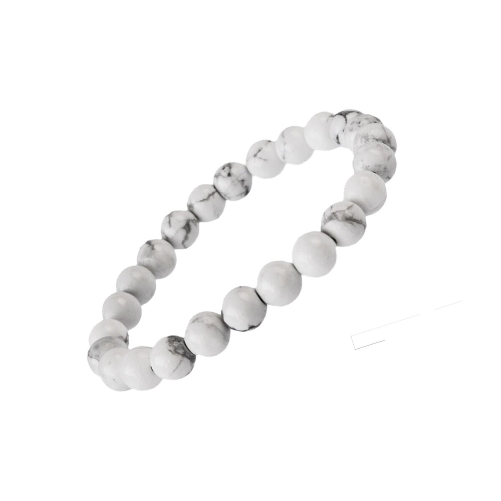 8MM Howlite Beaded Stretch Bracelet