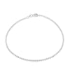 925 Sterling Silver 2MM Diamond Cut Moon Chain Anklet 9" or 10"