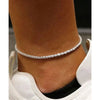 925 Sterling Silver 2MM Diamond Cut Roc Chain Anklet 9" or 10"