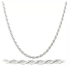 925 Sterling Silver 2MM Diamond Cut Rope Chain Necklace 16"-30"