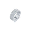 925 Sterling Silver CZ Pave 10MM Eternity Band Ring Sizes 5-10