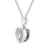 925 Sterling Silver Natural White Diamond Heart Pendant