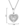 925 Sterling Silver Natural White Diamond Heart Pendant