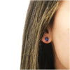 925 Sterling Silver Oval Cut Sapphire Stud Earrings