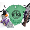 A Little Witch In All Of Us Puff Print Short Sleeve Crewnneck Tee