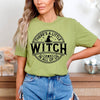 A Little Witch In All Of Us Puff Print Short Sleeve Crewnneck Tee