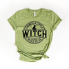 A Little Witch In All Of Us Puff Print Short Sleeve Crewnneck Tee