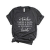 A Teacher Touches A Heart Short Sleeve Crewnneck Tee