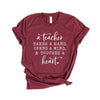 A Teacher Touches A Heart Short Sleeve Crewnneck Tee