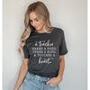 A Teacher Touches A Heart Short Sleeve Crewnneck Tee