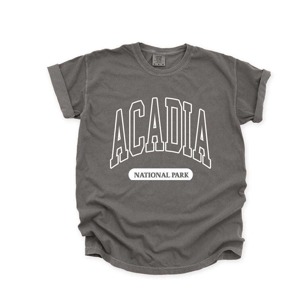 Acadia National Park Varsity Garment Dyed Tee