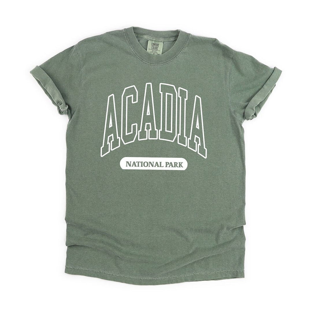 Acadia National Park Varsity Garment Dyed Tee