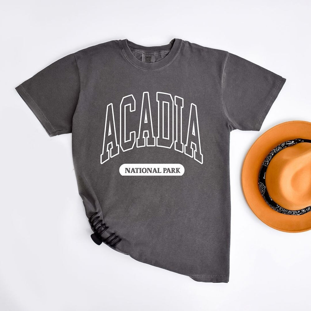 Acadia National Park Varsity Garment Dyed Tee