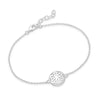 Ag Sterling Flower Of Life Sterling Silver Circular Bracelet