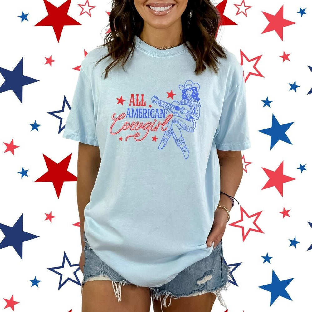 All American Cowgirl Garment Dyed Tee