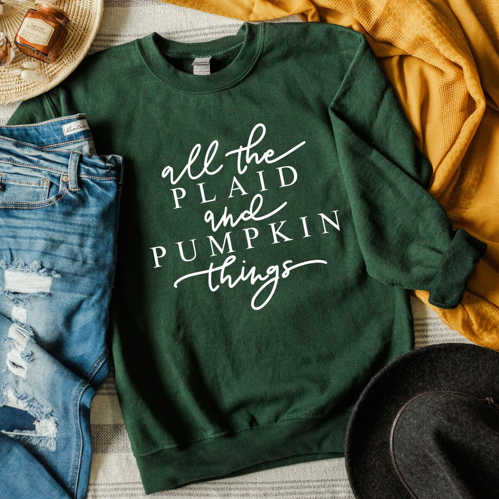 All The Plaid Things Graphic Sweatshirt