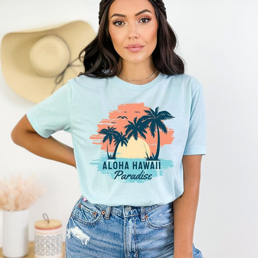 Aloha Hawaii Short Sleeve Crewnneck Tee