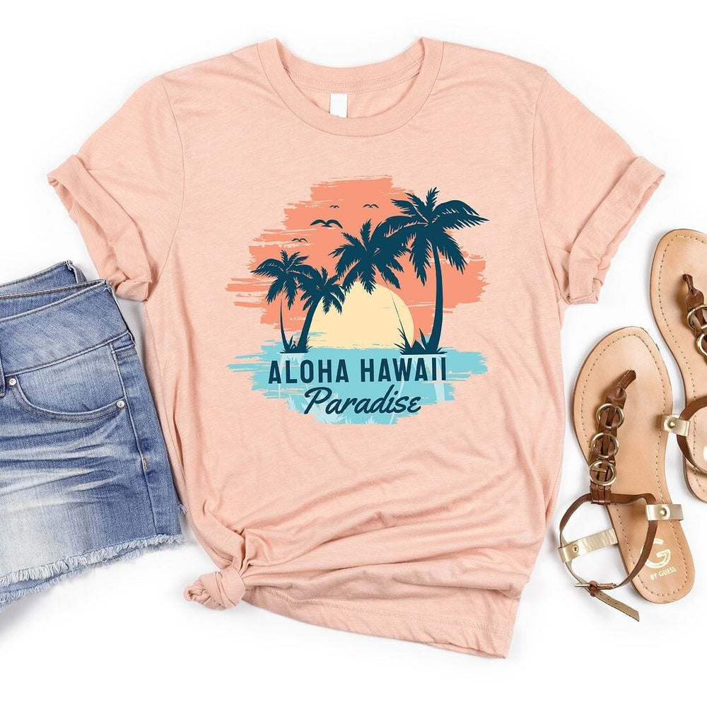 Aloha Hawaii Short Sleeve Crewnneck Tee