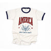 America Land of Liberty Eagle Ringer Tee