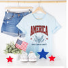 America Land of Liberty Eagle Short Sleeve Crewnneck Tee