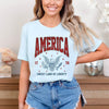 America Land of Liberty Eagle Short Sleeve Crewnneck Tee