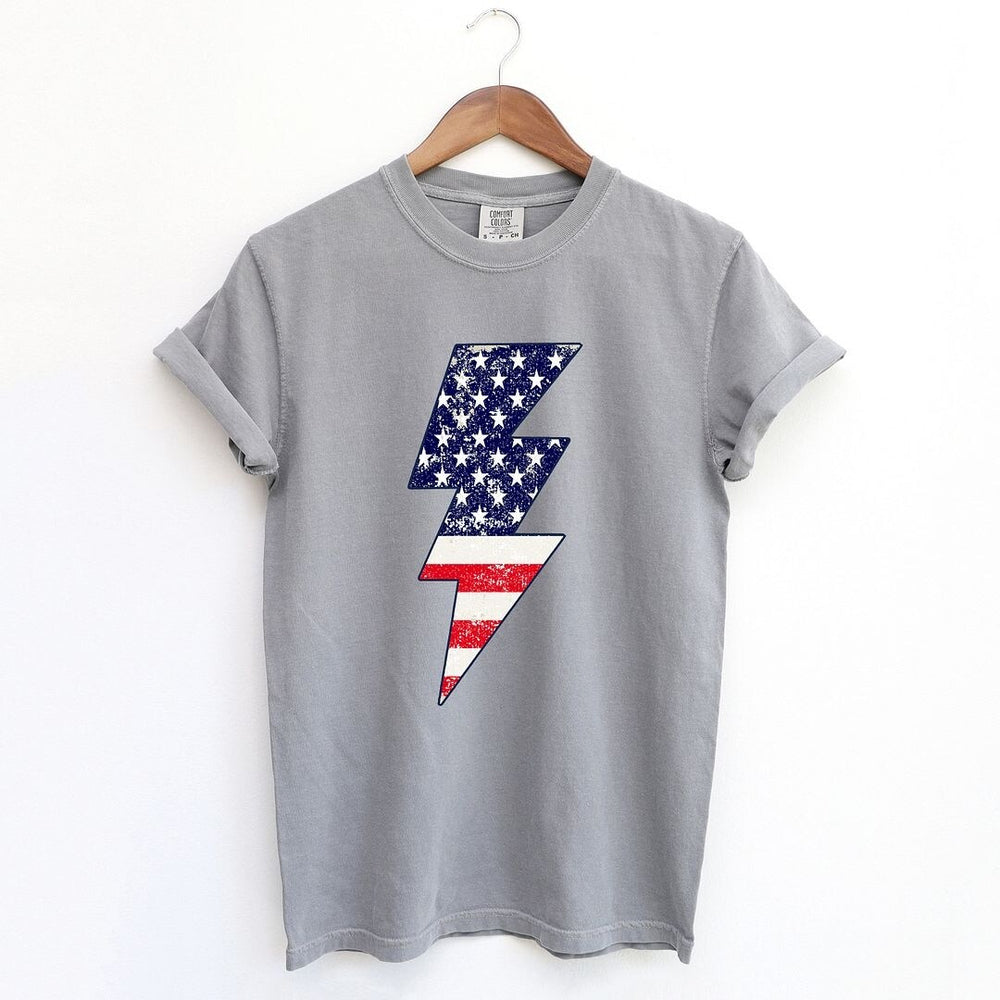 America Lightning Bolt Garment Dyed Tee