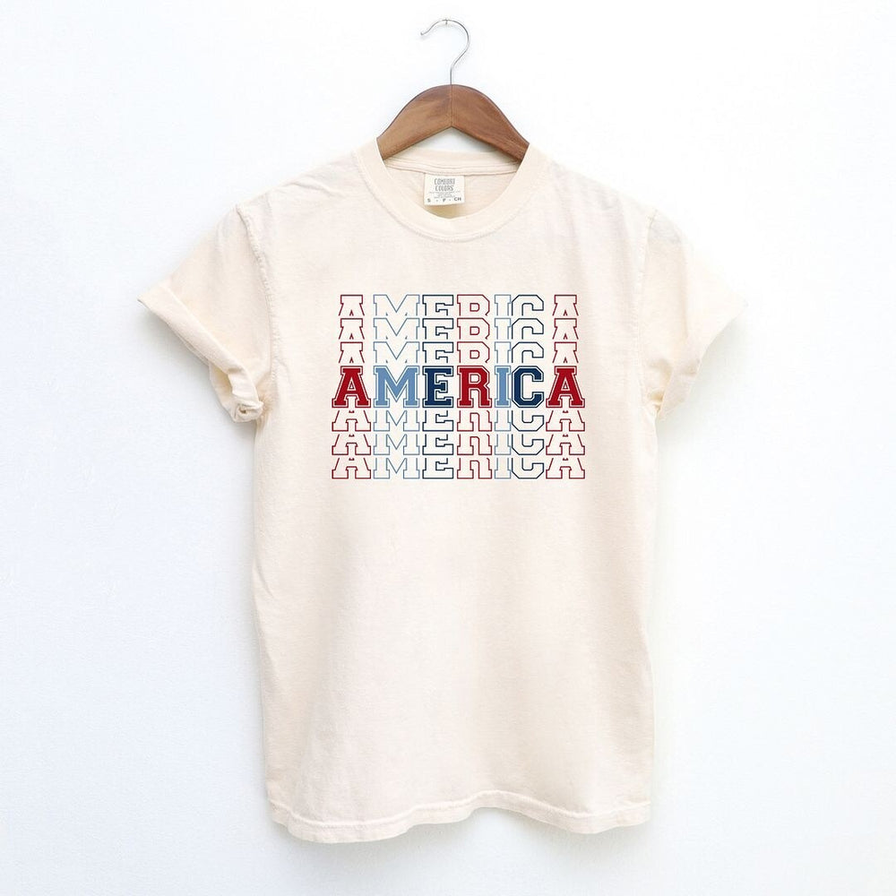 America Stacked Garment Dyed Tee