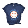 America Vibes Smiley Short Sleeve Crewnneck Tee