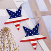 American Flag Star Drop Earrings