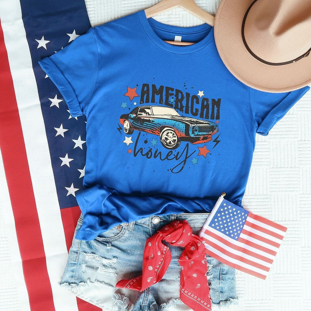 American Honey Car Short Sleeve Crewnneck Tee