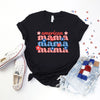 American Mama Smiley Face Short Sleeve Crewnneck Tee