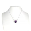 Amethyst Sterling Silver Bead Pendant Necklace