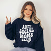 Anti Social Moms Club Heart Graphic Sweatshirt