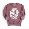 Anti Social Moms Club Heart Graphic Sweatshirt