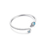 Aqua Swarovski Crystal Elephant Bangle Bracelet