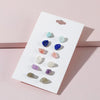 Assorted Gemstone & Goldtone Earring Stud Set