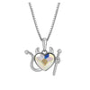 Aurora Borealis Cheeky Devil Swarovski Crystal Pendant Necklace - White