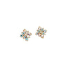 Aurora Borealis Crystal Floral Stud Earrings