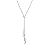 Aurora Borealis Lariat Necklace With Swarovski Crystals