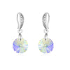 Aurora Borealis Pave Swarovski Crystal Drop Earrings - Aurora Borealis