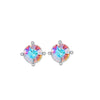 Aurora Borealis Swarovski Crystal Circular Stud Earrings