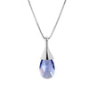 Aurora Borealis Teardrop Crystal Pendant Necklace Made with Quality Austrian Crystals