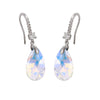 Aurora Borealis Teardrop Pave Swarovski Crystal Earrings