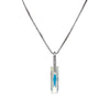 Aurora & Silvertone Pendant Necklace with Swarovski Crystals - White