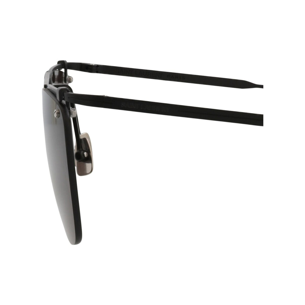 Saint Laurent Aviator-Frame Metal Sunglasses - Black - One Size