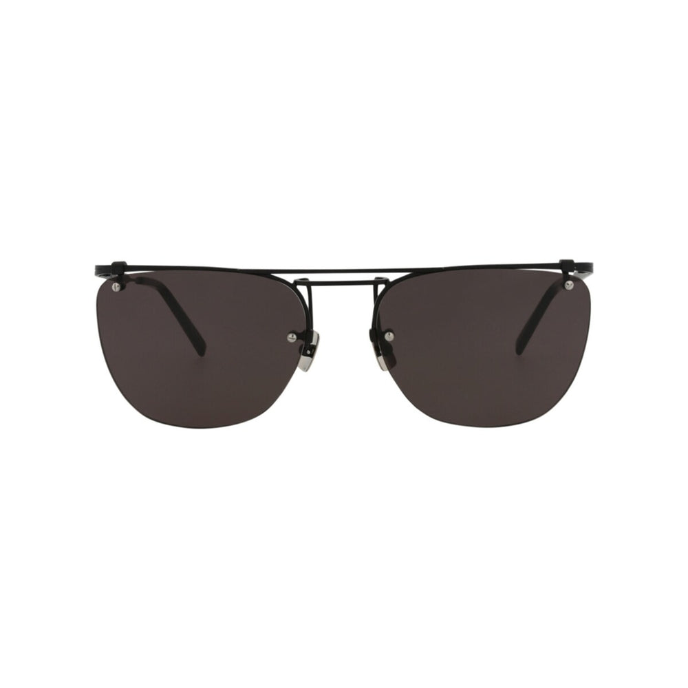 Saint Laurent Aviator-Frame Metal Sunglasses - Black - One Size