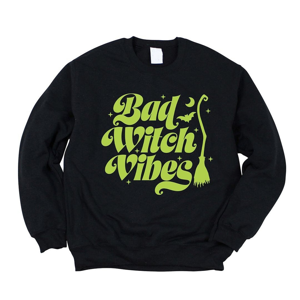 Bad Witch Vibes Puff Print Graphic Sweatshirt